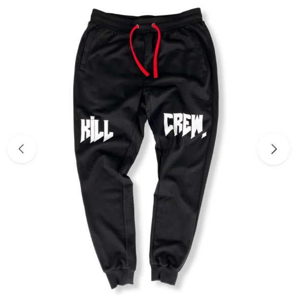 Kill Crew Spell Out Loose Comfy Fitted Joggers - Picture 1 of 11